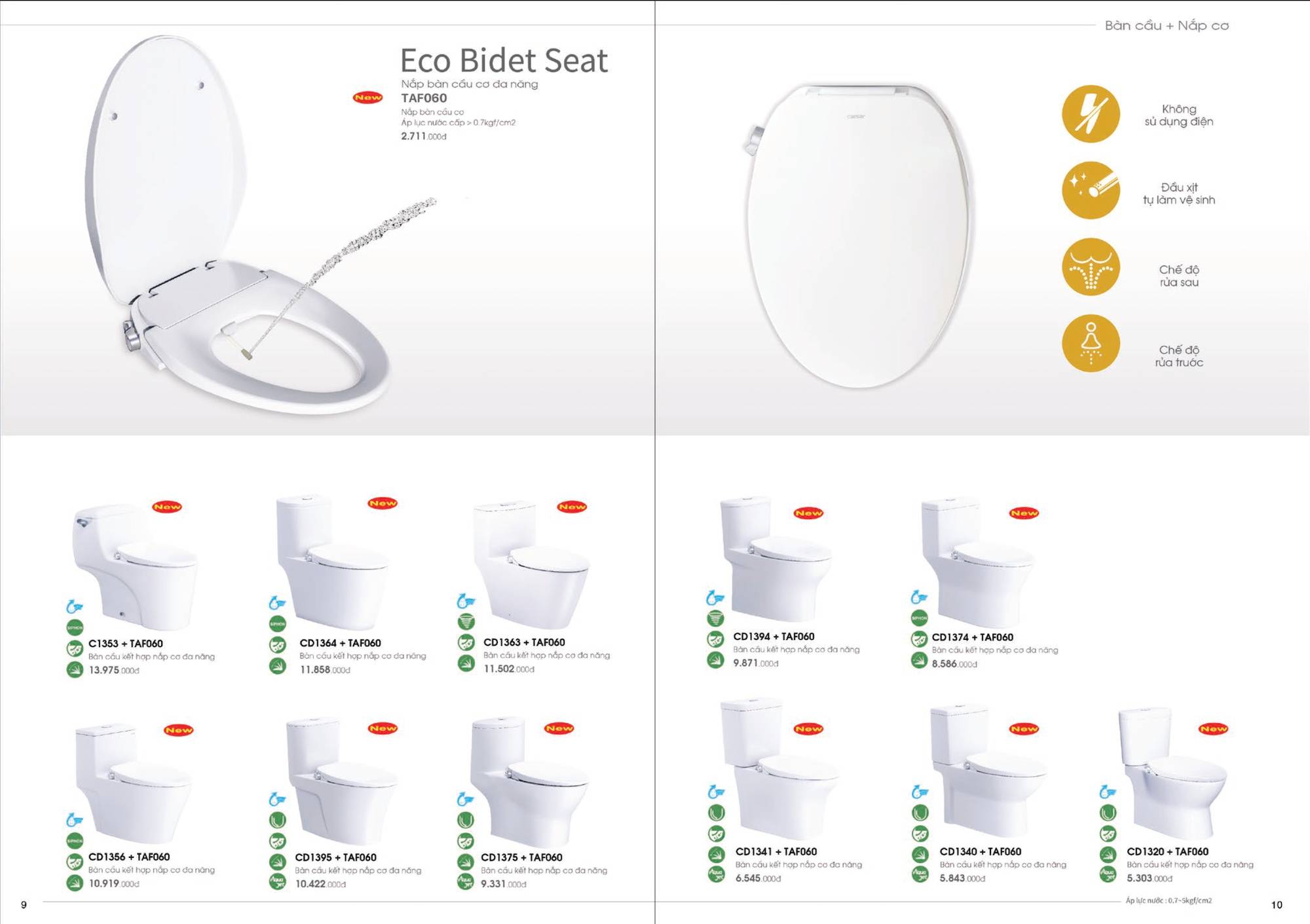 Bảng giá và Catalogue Thiết bị vệ sinh CAESAR mới nhất 2024 / Page 6